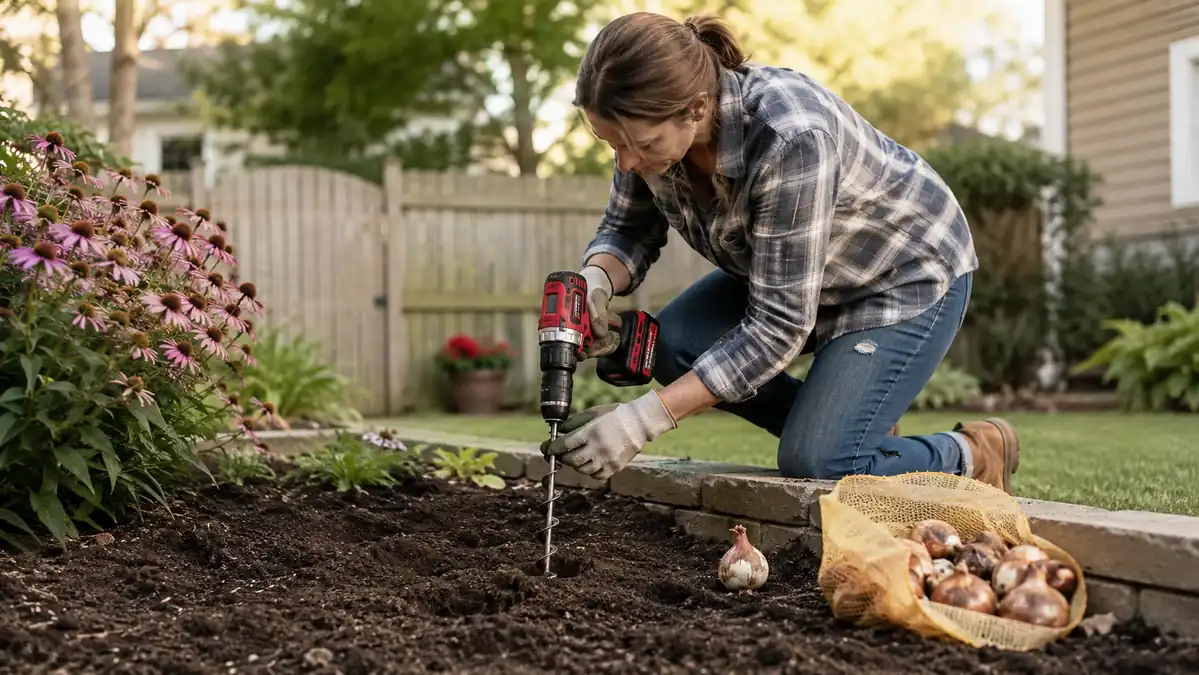 How to Plant Bulbs Fast With a Garden Auger Bit (Step by Step)