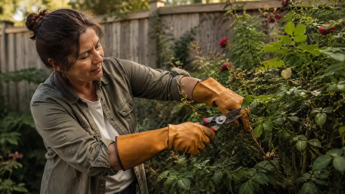 How to Prune Thorny Roses Without Getting Torn Up (Using Gauntlet Gloves)